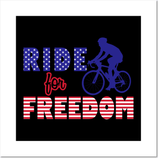 Cool Freedom Loving American Cyclist Gift For Cyclist Posters and Art